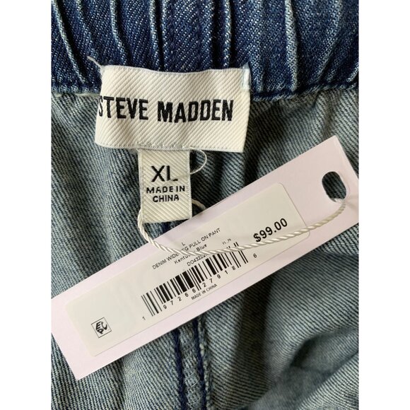 Steve Madden Womens XL Wide Leg Relaxed Jeans 100% Cotton RN10521 NWT Pockets - Picture 3 of 8